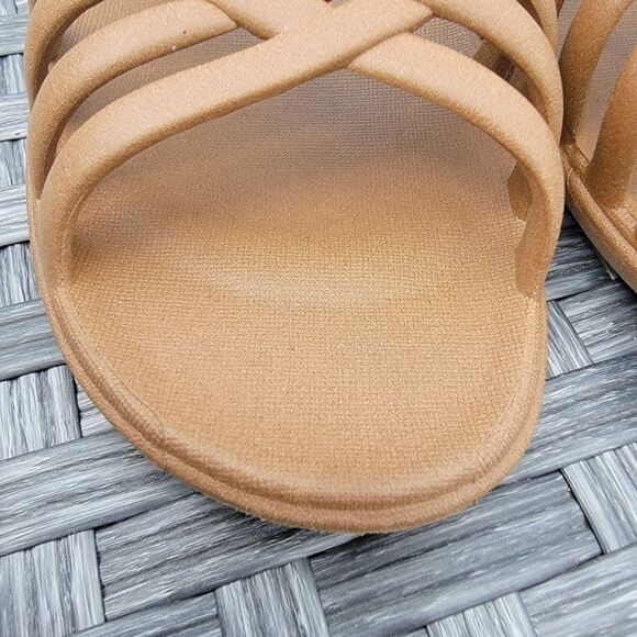 Okabashi Womens Size Large 9.5 to 10.5 Venice Slide Sandals Tan - Picture 4 of 9